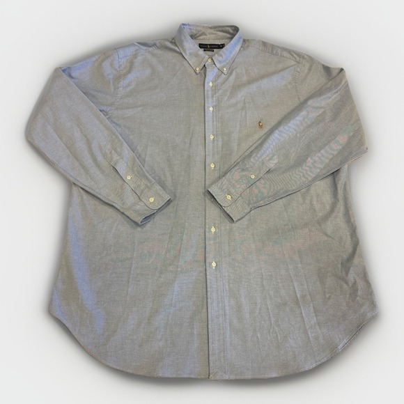 Ralph Lauren Other - Ralph Lauren Men's 3XLT Tall Stretch Oxford Shirt Blue‎ Button Long Sleeve Pony